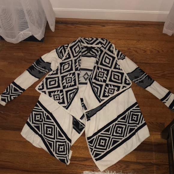 Forever 21 Sweaters - Aztec (NAVY) printed cardigan